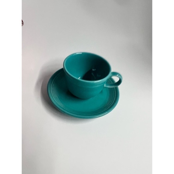 Four (4) sets of Fiesta Ware teacups and saucers - Set of 4 - Picture 8 of 8